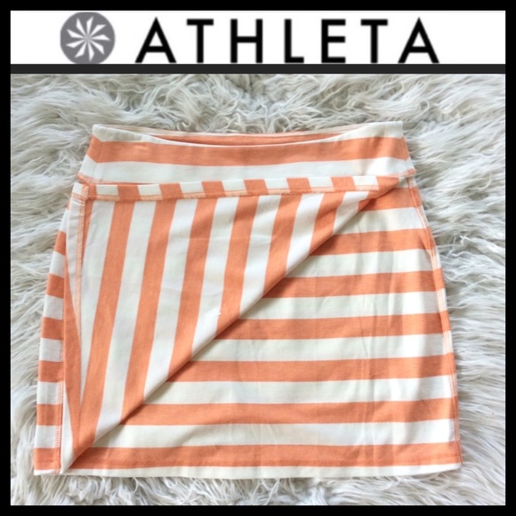 Athleta Ribbon Stripe Faux Wrap Beachy Skirt - Picture 3 of 6